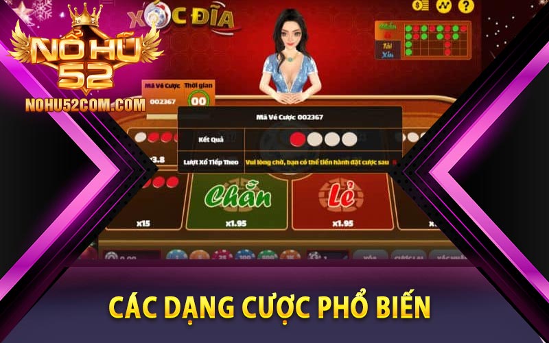 Các dạng cược phổ biến